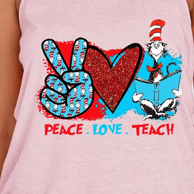 I Teach A Thing Or Two In Preschool Kindergarten 2nd Grade Women's Knotted Racerback Tank