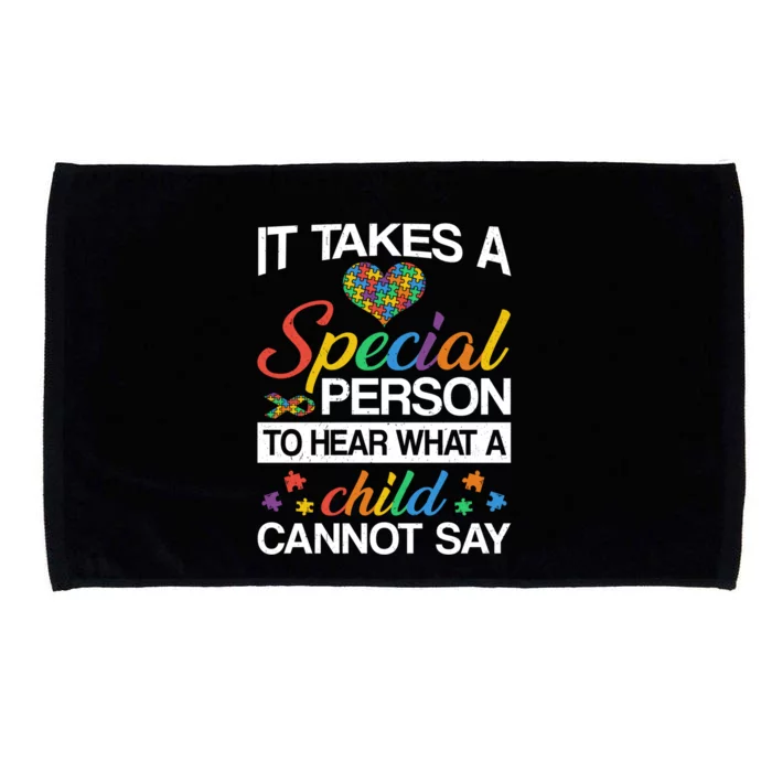 It Takes A Special Person To Hear Autism Awareness Puzzles Gift Microfiber Hand Towel