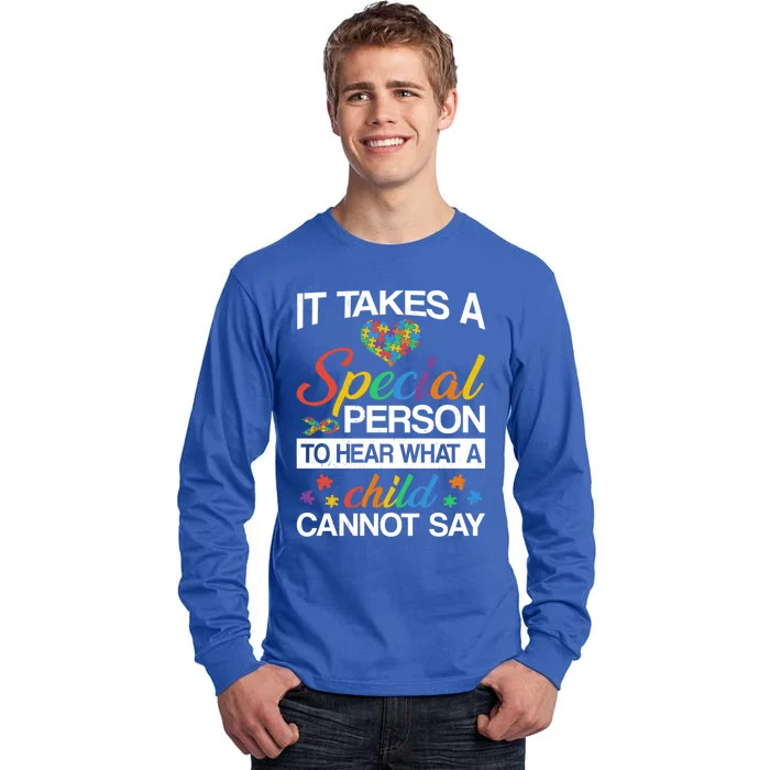 It Takes A Special Person To Hear Autism Awareness Puzzles Gift Tall Long Sleeve T-Shirt