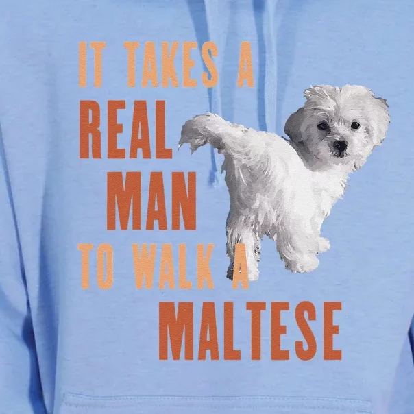 It Takes A REAL MAN To Walk A MALTESE Funny Dog Lover Unisex Surf Hoodie