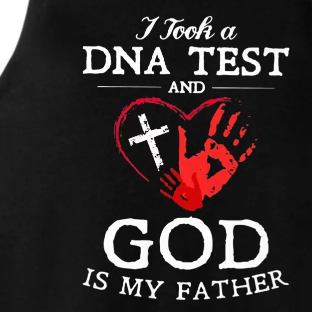 I Took A Dna Test And God Is My Father Christian Ladies Tri-Blend Wicking Tank