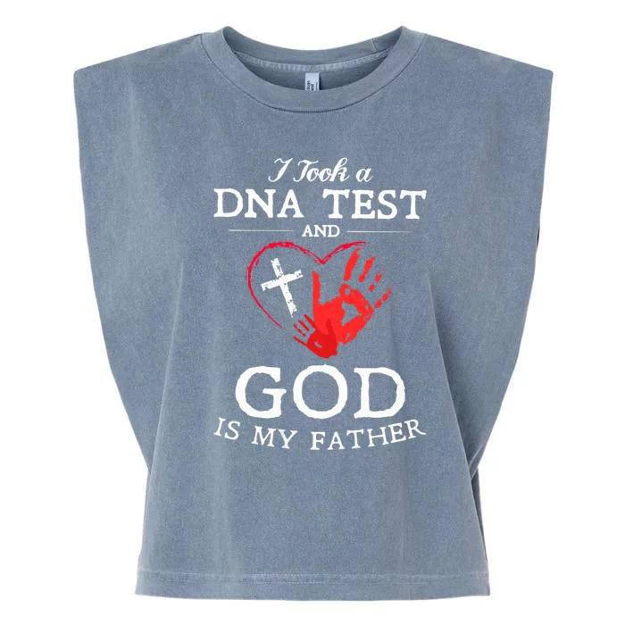 I Took A Dna Test And God Is My Father Christian Garment-Dyed Women's Muscle Tee