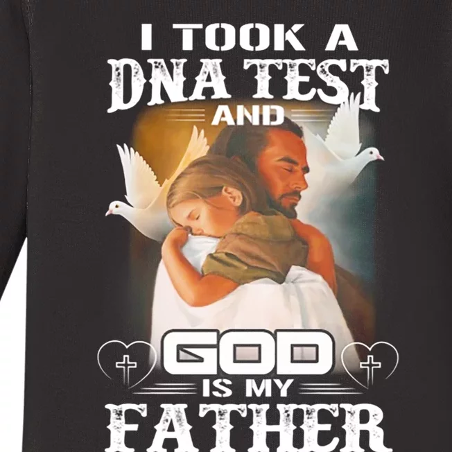 I Took A Dna Test And God Is My Father Baby Long Sleeve Bodysuit