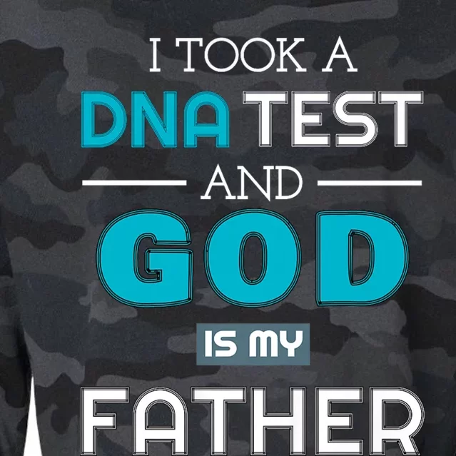 I Took A Dna Test And God Is My Father Cropped Pullover Crew