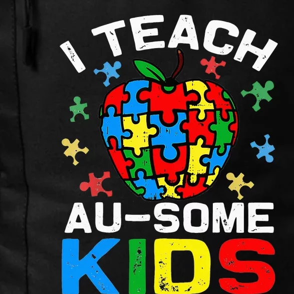 I Teach Awesome Autism Awareness Sped Teacher Daily Commute Backpack