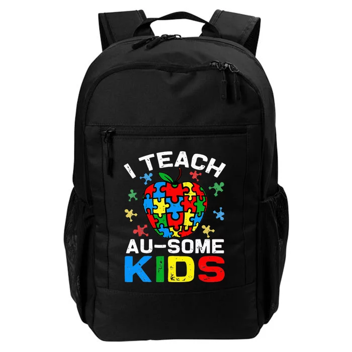 I Teach Awesome Autism Awareness Sped Teacher Daily Commute Backpack