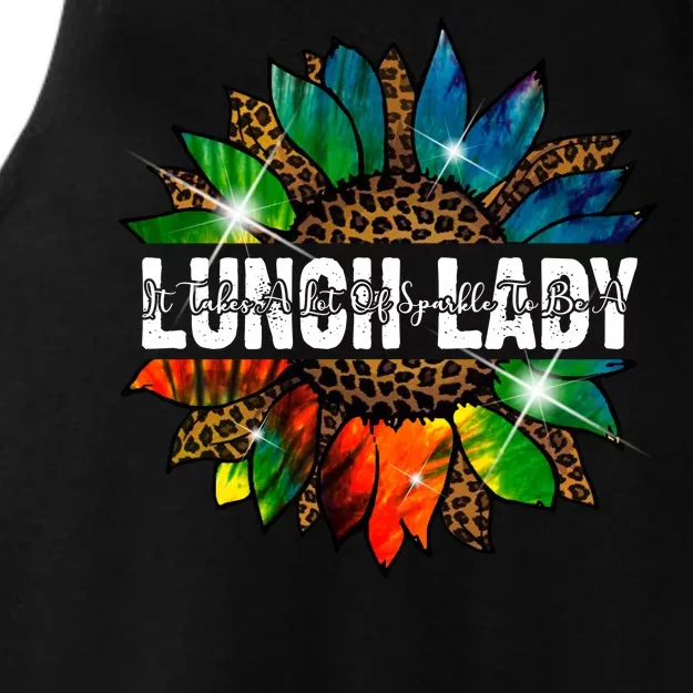 It Takes A Lot Of Sparkle To Be A Lunch Lady Ladies Tri-Blend Wicking Tank