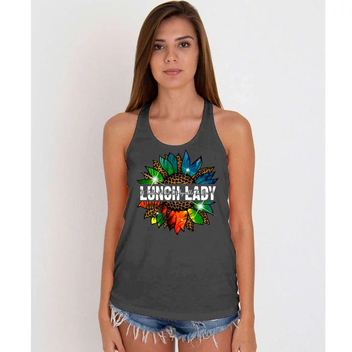 It Takes A Lot Of Sparkle To Be A Lunch Lady Women's Knotted Racerback Tank