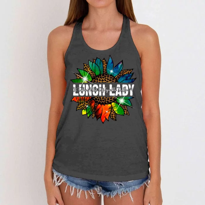 It Takes A Lot Of Sparkle To Be A Lunch Lady Women's Knotted Racerback Tank