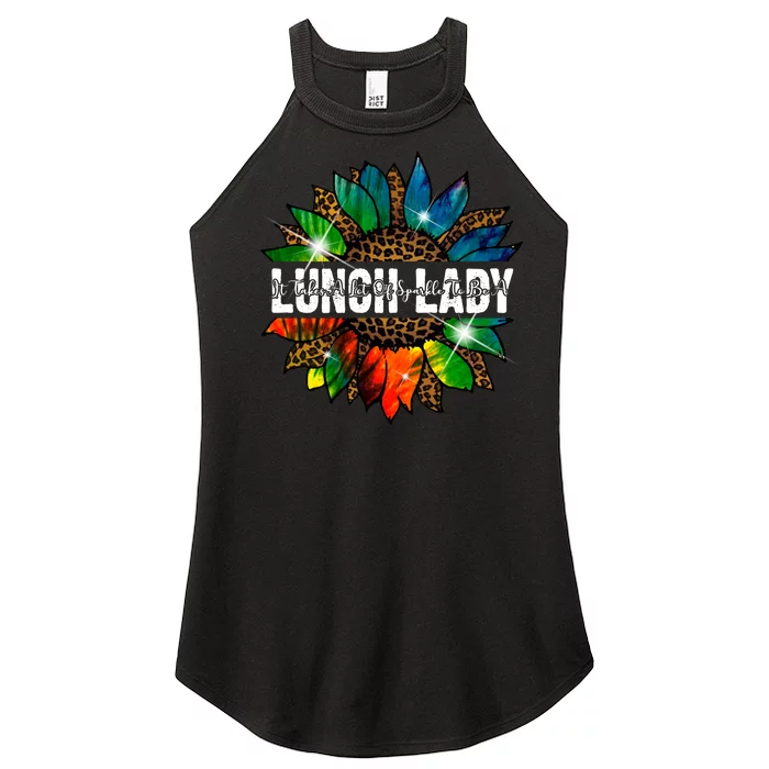 It Takes A Lot Of Sparkle To Be A Lunch Lady Women’s Perfect Tri Rocker Tank