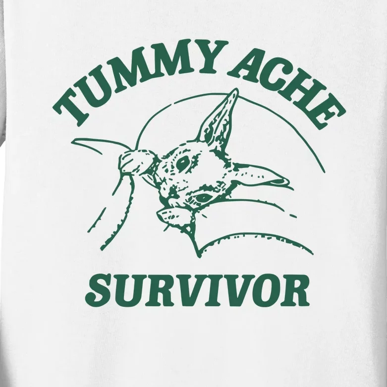 Ibs Tummy Ache Survivor Rabbit Coomstress Kids Long Sleeve Shirt