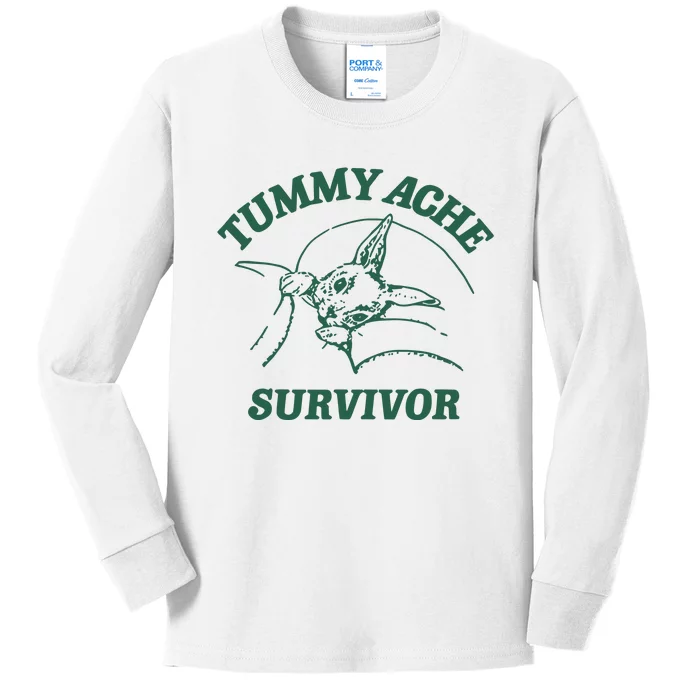 Ibs Tummy Ache Survivor Rabbit Coomstress Kids Long Sleeve Shirt