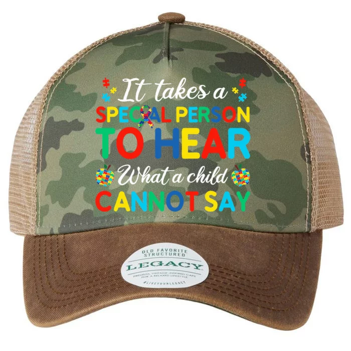 It Takes A Special Person To Hear What A Child Cannot Say Legacy Tie Dye Trucker Hat