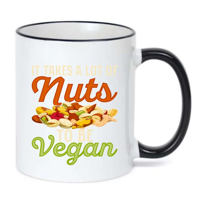 It Takes A Lot Of Nuts To Be Vegan Veggie Funny Veganism Cute Gift Black Color Changing Mug