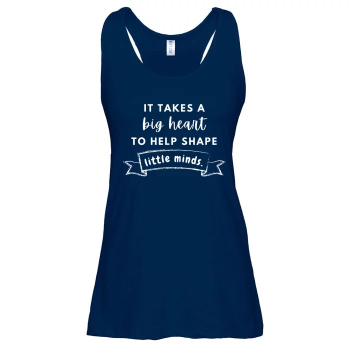 It Takes A Big Heart To Help Shape Little Minds Cute Teacher Gift Ladies Essential Flowy Tank