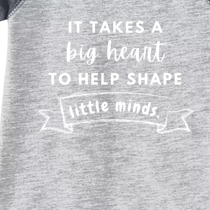 It Takes A Big Heart To Help Shape Little Minds Cute Teacher Gift Infant Baby Jersey Bodysuit