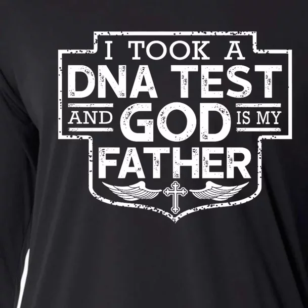 I Took A Dna Test And God Is My Father Christian Cooling Performance Long Sleeve Crew