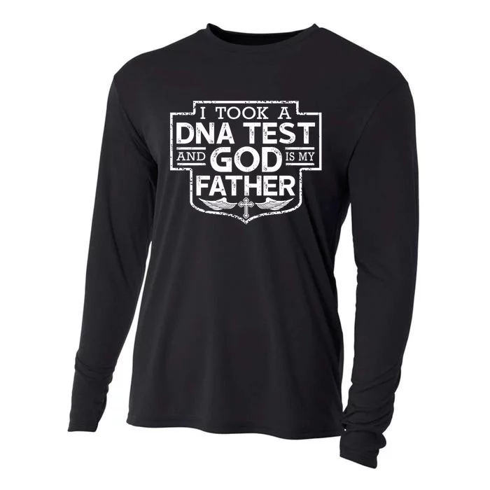 I Took A Dna Test And God Is My Father Christian Cooling Performance Long Sleeve Crew