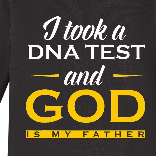 I Took A Dna Test God Is My Father Jesus Christian Baby Long Sleeve Bodysuit