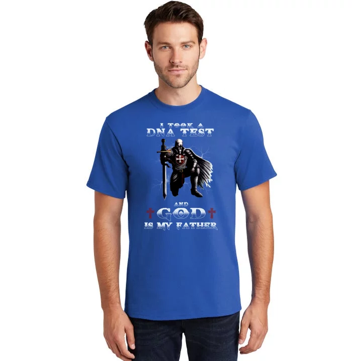 I Took A Dna Test And God Is My Father Knight Templar Tall T-Shirt