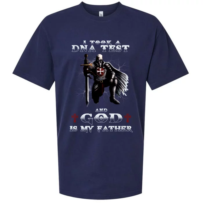 I Took A Dna Test And God Is My Father Knight Templar Sueded Cloud Jersey T-Shirt