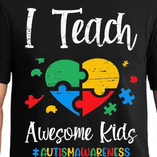 I Teach Awesome Autism Awareness For A Sped Teacher Pajama Set