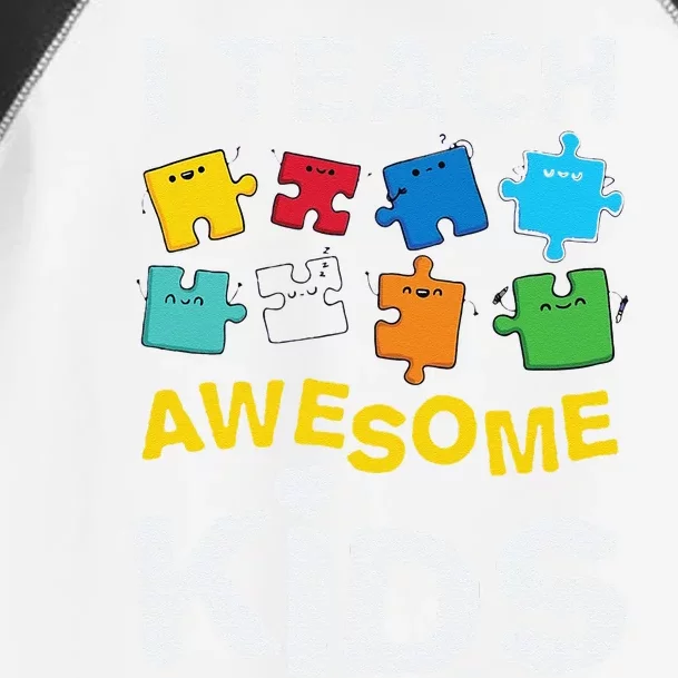 I Teach Awesome Autism Awareness Toddler Fine Jersey T-Shirt