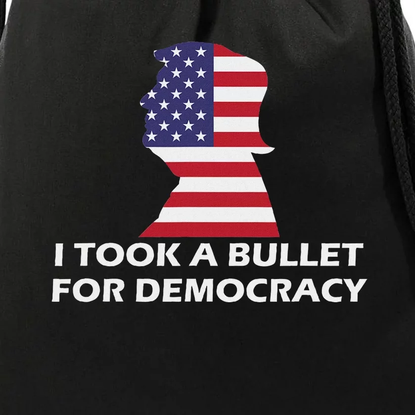 I Took A Bullet For Democracy Drawstring Bag