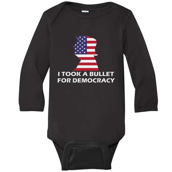 I Took A Bullet For Democracy Baby Long Sleeve Bodysuit