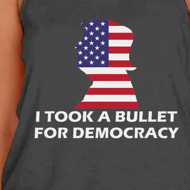 I Took A Bullet For Democracy Women's Knotted Racerback Tank