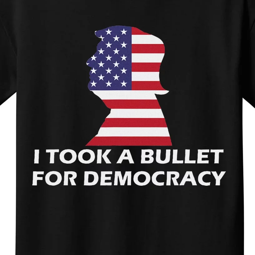 I Took A Bullet For Democracy Kids T-Shirt