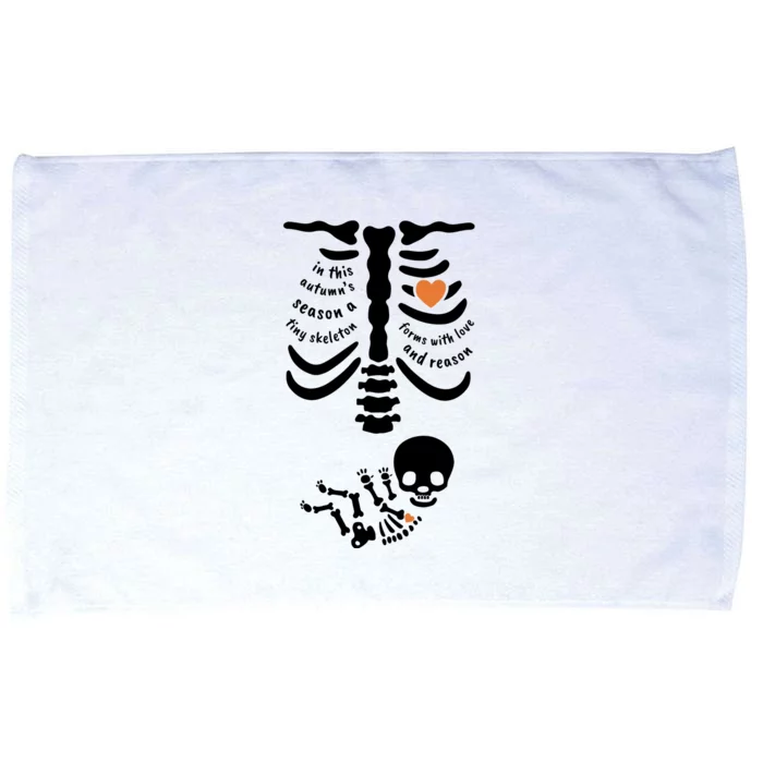 In This Autumns Season A Tiny Skeleton Maternity Halloween Microfiber Hand Towel