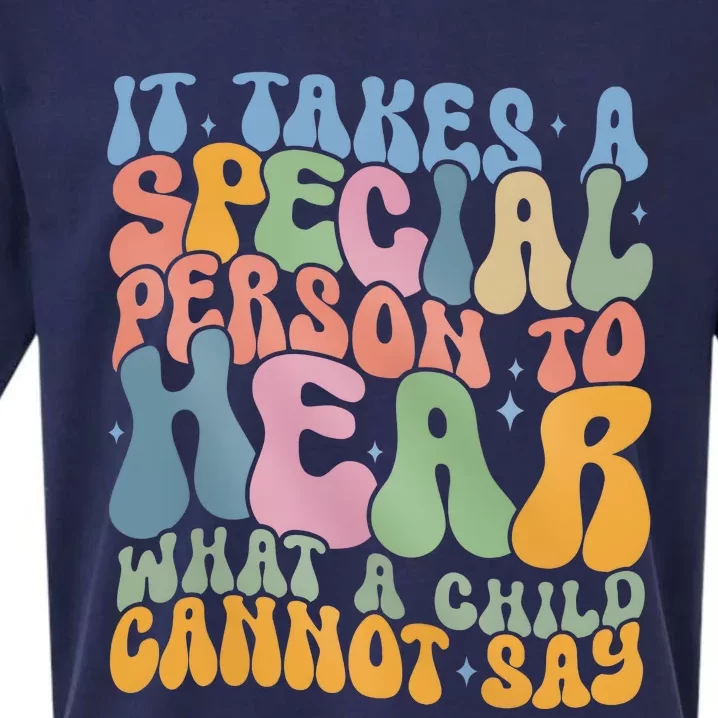 It Takes A Special Person To Hear What A Child Cannot Say Sueded Cloud Jersey T-Shirt