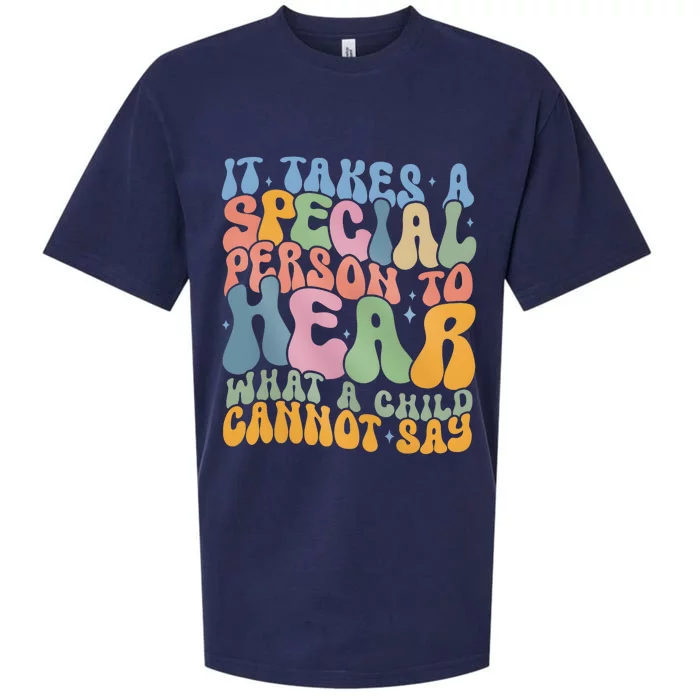 It Takes A Special Person To Hear What A Child Cannot Say Sueded Cloud Jersey T-Shirt