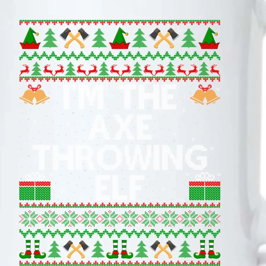 I'm The Axe Throwing Elf Ugly Axe Thrower Christmas Cool Gift Black Color Changing Mug