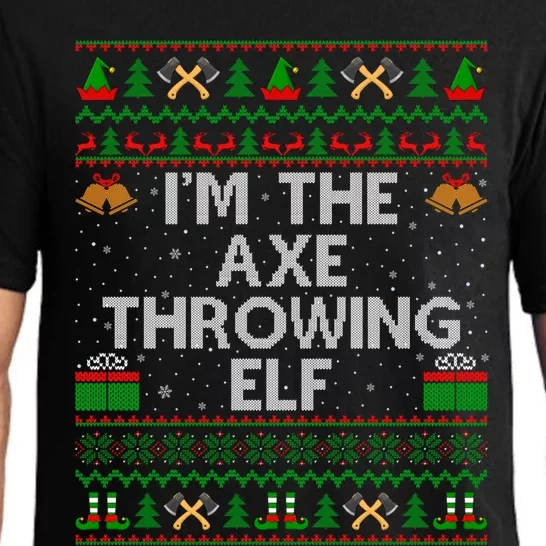 I'm The Axe Throwing Elf Ugly Axe Thrower Christmas Cool Gift Pajama Set