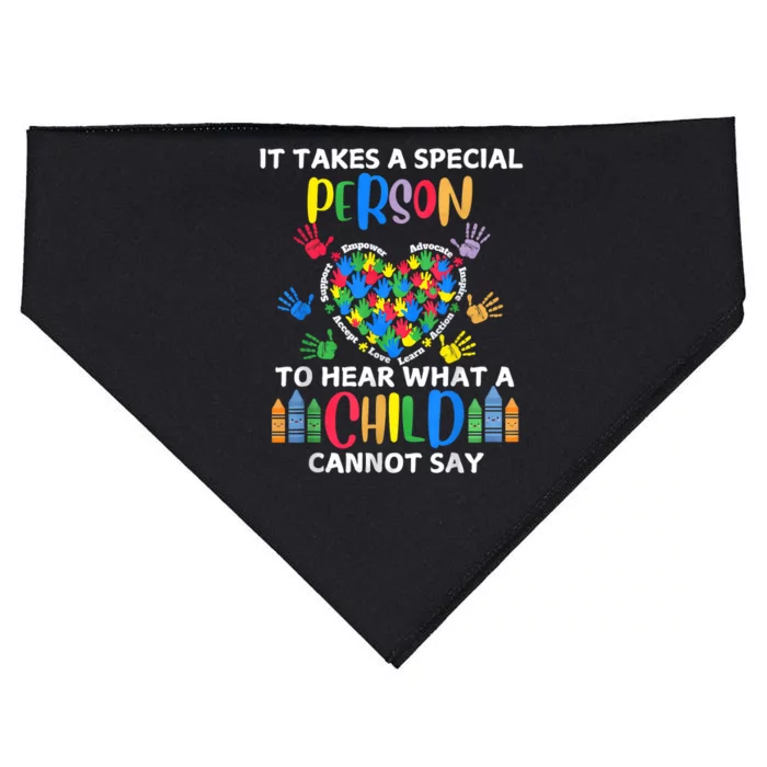 It Takes A Special Person To Hear What A Child Cannot Say USA-Made Doggie Bandana