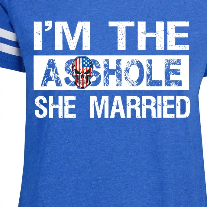 I'm The Asshole She Married Meaningful Gift Enza Ladies Jersey Football T-Shirt