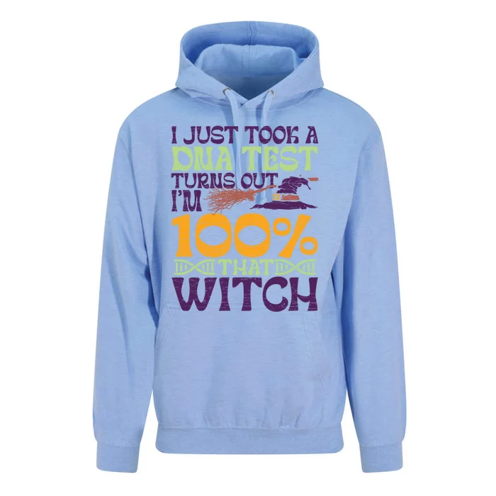 I Took A Dna Test Turns Out Im 100% Percent Witch Halloween Gift Unisex Surf Hoodie