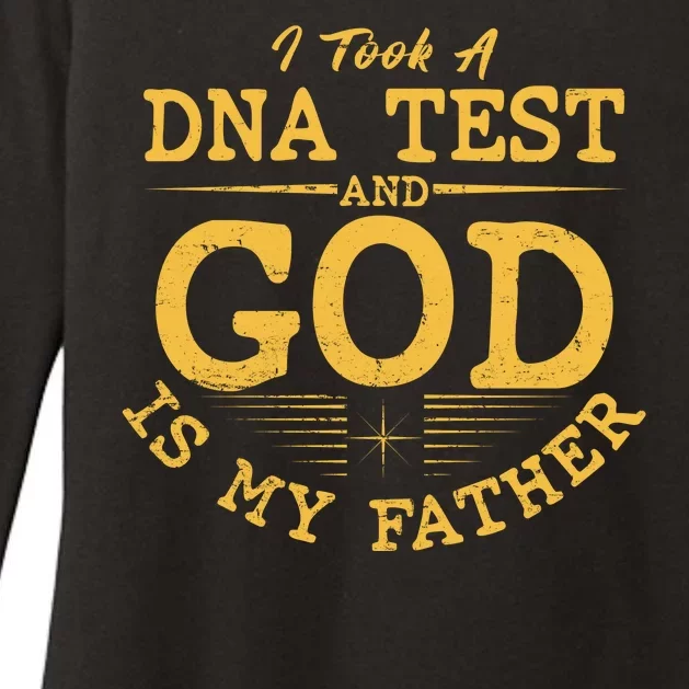 I Took A DNA Test And God Is My Father Womens CVC Long Sleeve Shirt