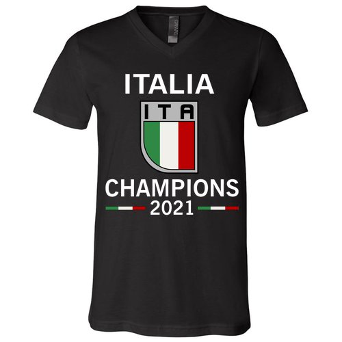 Italia 2021 Champions Italy Futbol Soccer V-Neck T-Shirt