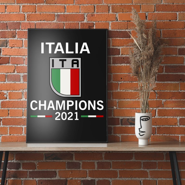 Italia 2021 Champions Italy Futbol Soccer Poster