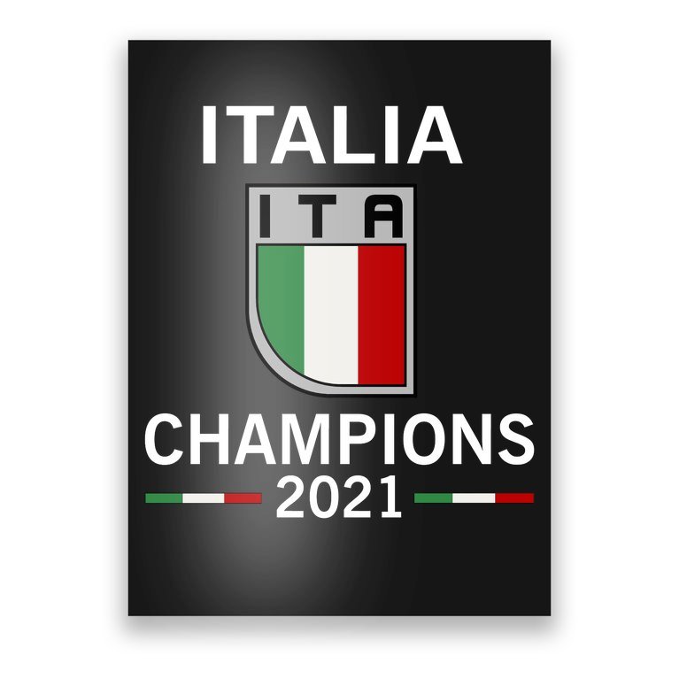 Italia 2021 Champions Italy Futbol Soccer Poster