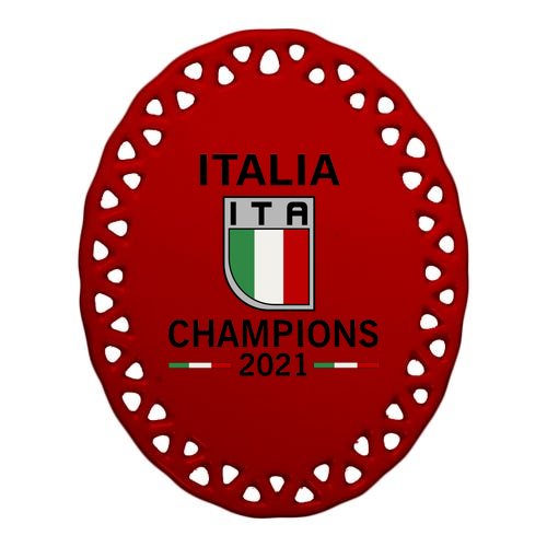 Italia 2021 Champions Italy Futbol Soccer Oval Ornament