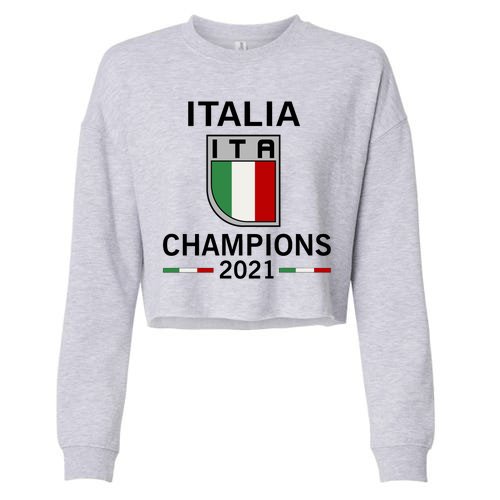 Italia 2021 Champions Italy Futbol Soccer Cropped Pullover Crew