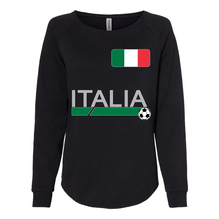 Italia Azzurri Supporter Italian Soccer Team Womens California Wash Sweatshirt