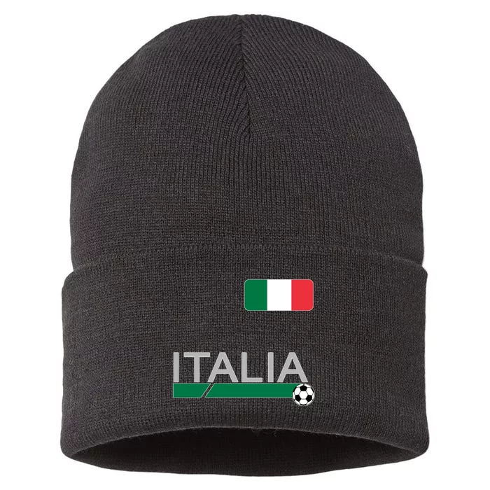 Italia Azzurri Supporter Italian Soccer Team Sustainable Knit Beanie