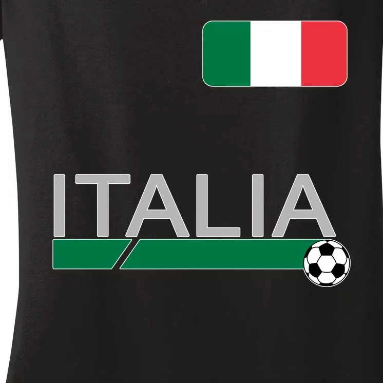 Italia Azzurri Supporter Italian Soccer Team Women's V-Neck T-Shirt