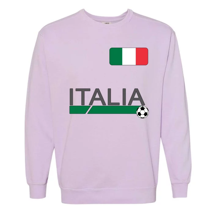 Italia Azzurri Supporter Italian Soccer Team Garment-Dyed Sweatshirt