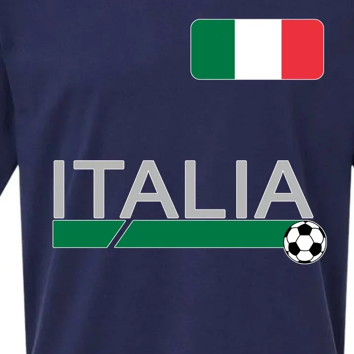 Italia Azzurri Supporter Italian Soccer Team Sueded Cloud Jersey T-Shirt